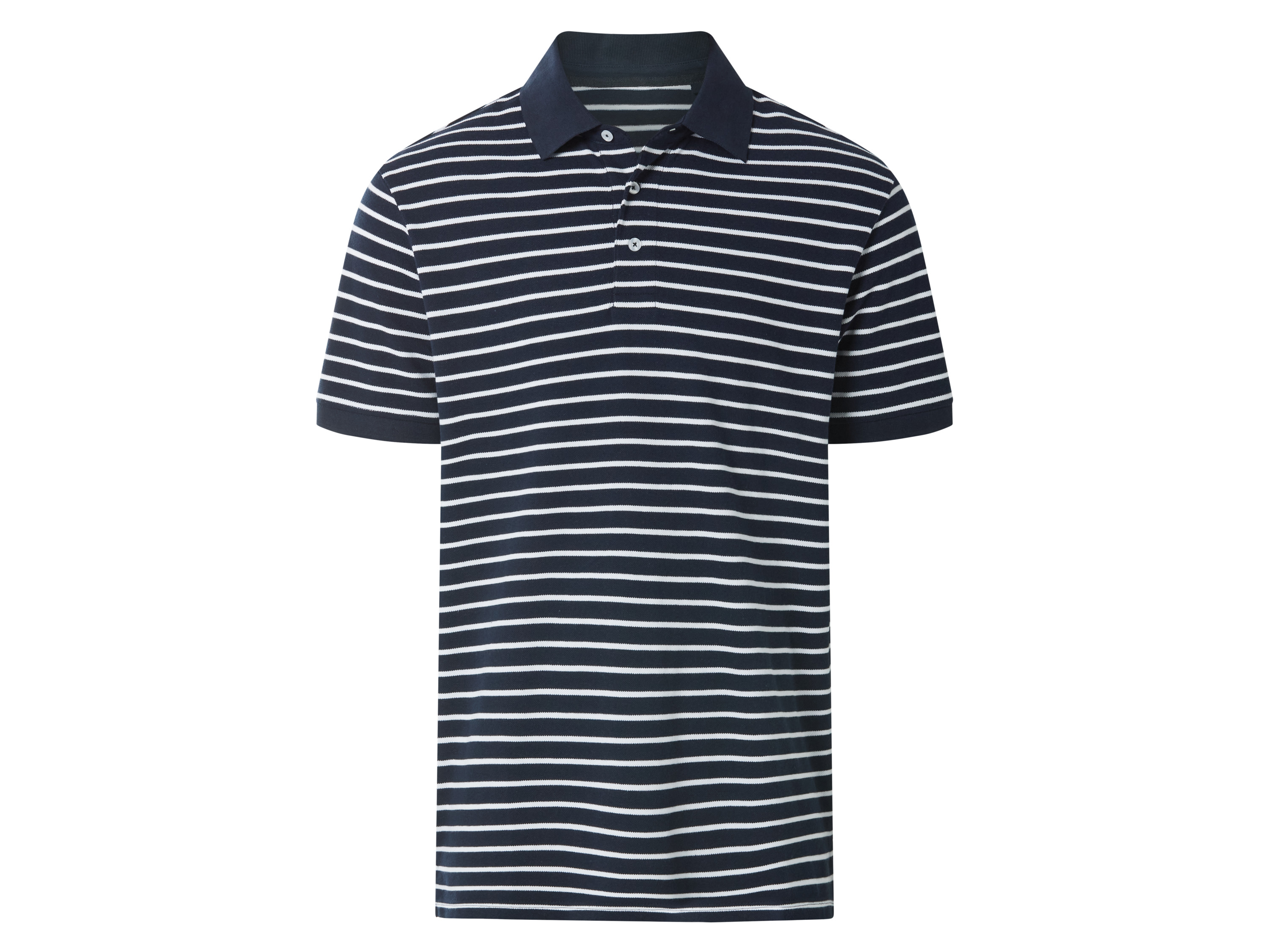 esmara Men Heren polo (Donkerblauw/wit, L)