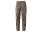 Bruine geruite broek met elastische tailleband