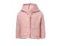 Roze fleecevest met capuchon voor kinderen met rits en zakken.