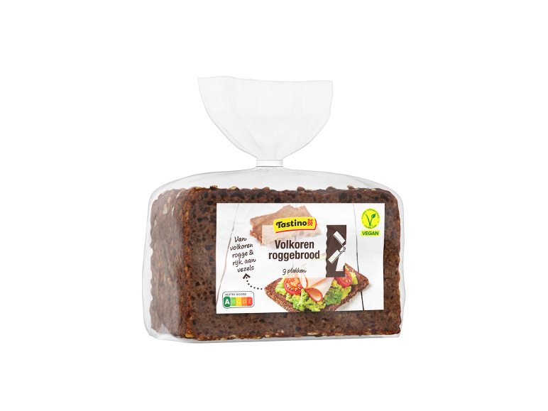 Tastino volkoren roggebrood, 9 plakken