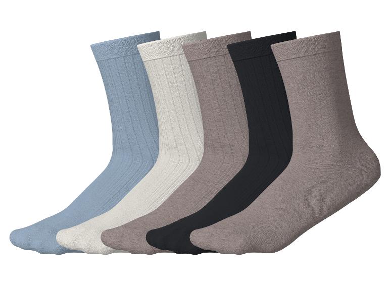 Set van 6 paar effen sokken in diverse kleuren