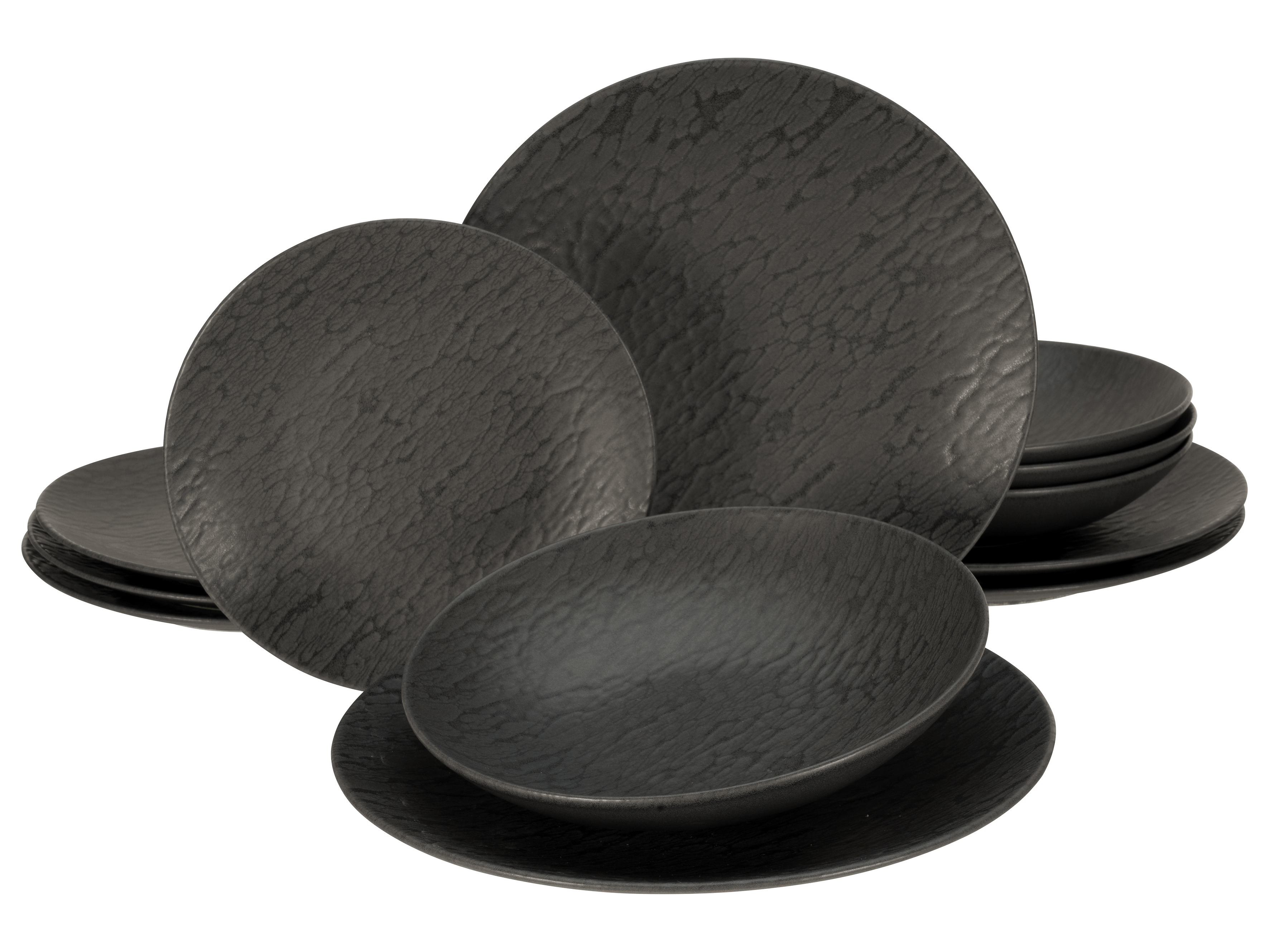 Creatable Serviesset Leisteen Black (12-delige bordenset)