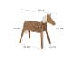 Houten paard met touwmanen, met afmetingen van 151x123x64 cm.