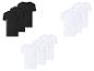 Verpakkingen met zwarte en witte T-shirts met korte mouwen, ronde en V-hals.