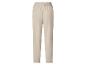 Beige damesbroek met elastische tailleband, achteraanzicht