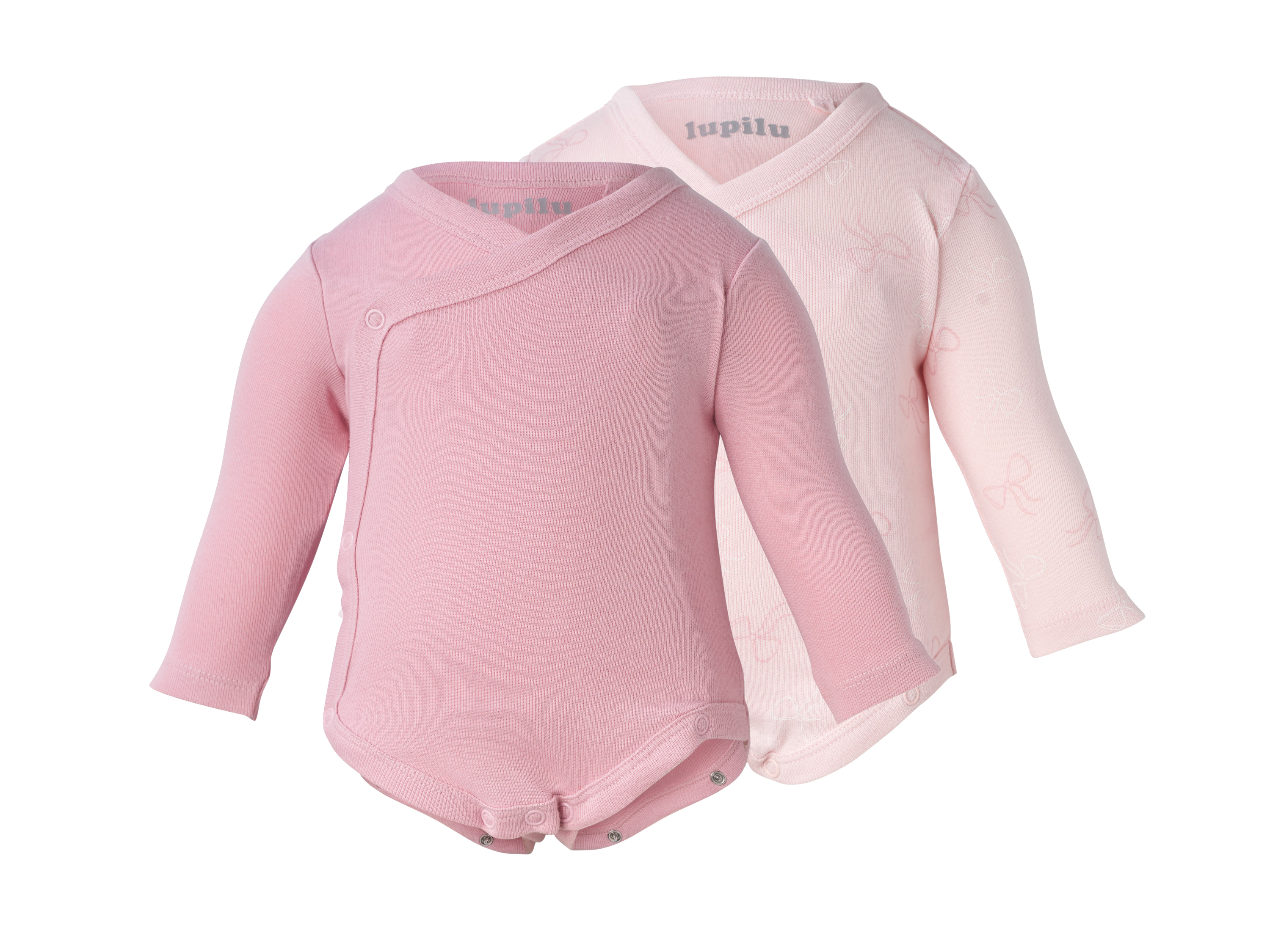 LUPILU Set van 2 baby rompers (roze, 50/56)