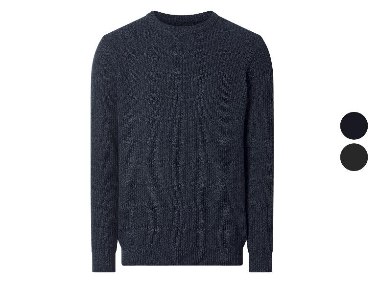 ESMARA MEN heren grofgebreide trui in donkerblauw met twee kleuropties.