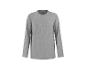 Grijs herenshirt met lange mouwen en ronde hals