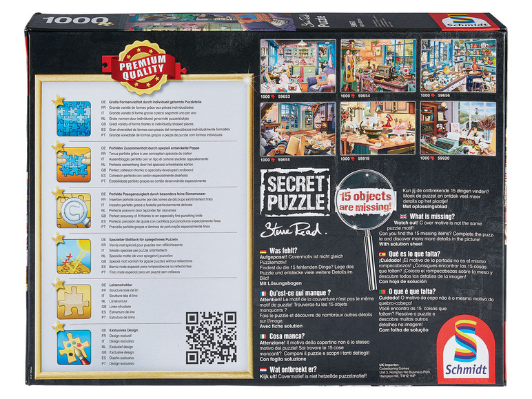 Een 1000-delige puzzel van Schmidt met een keuken-thema.