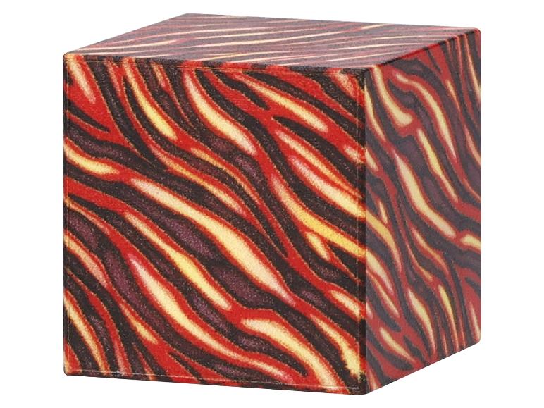 Opbergdoos met rood en zwart zebrapatroon