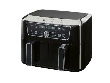 SILVERCREST® Dubbele airfryer, 2x 4,35 L, zwart, retro