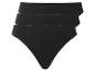Drie zwarte naadloze slipjes.