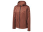 Een donkerbruine softshell jas met capuchon van het merk Mountain Equipment.