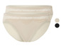 Twee beige onderbroeken met kant.