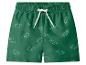 Groene zwemshort met dinosaurusprint en wit trekkoord.