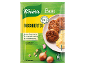 Verpakking kruiden voor gehakt met belofte van natuurlijke ingrediënten en voedingswaarden.