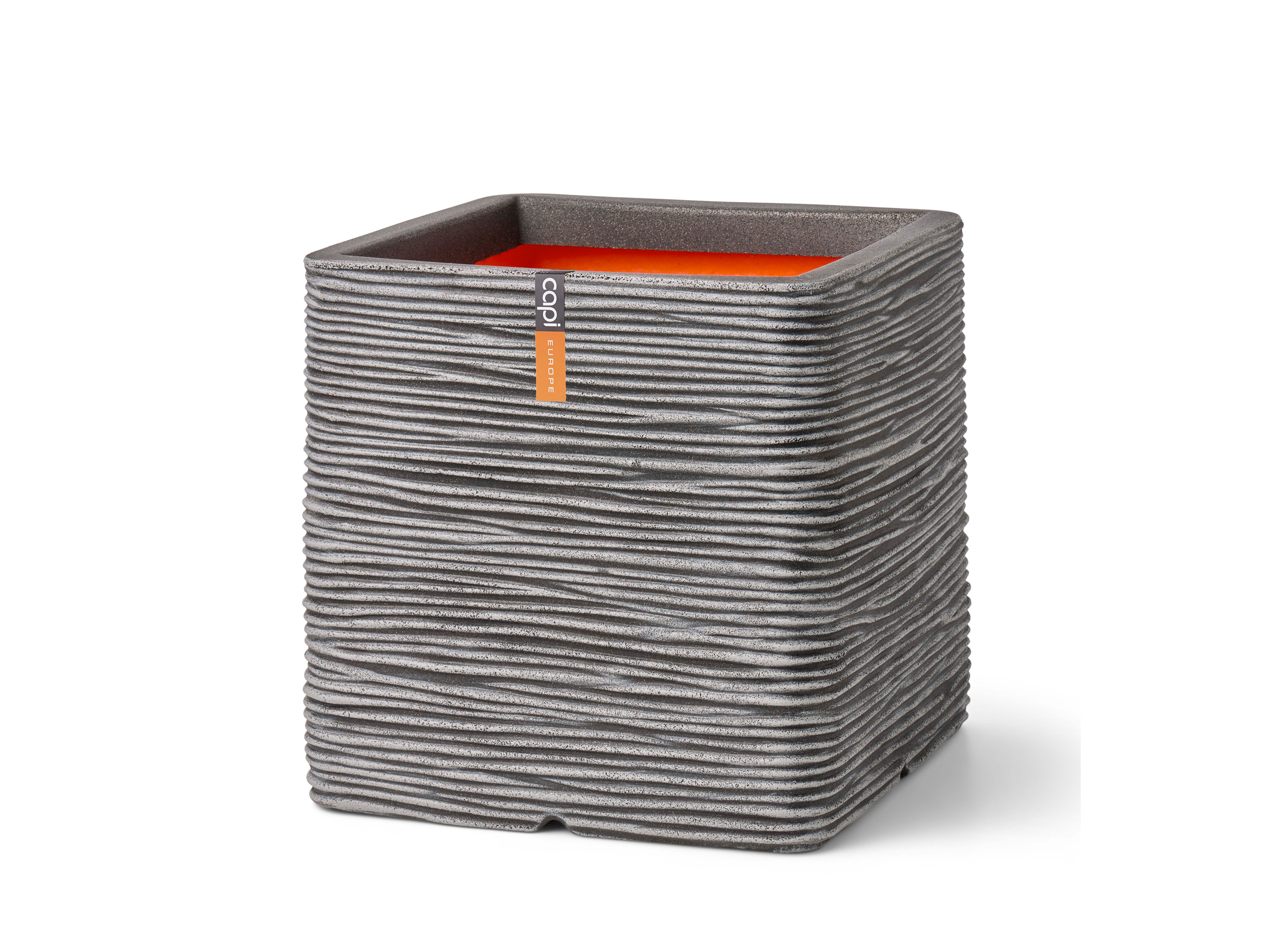 CAPI EUROPE Bloempot vierkant (30 x 30 x 30 cm, antraciet)