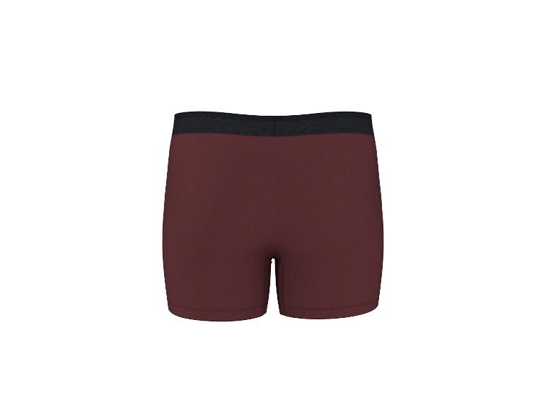 Bordeauxrode herenboxershort met zwarte tailleband.