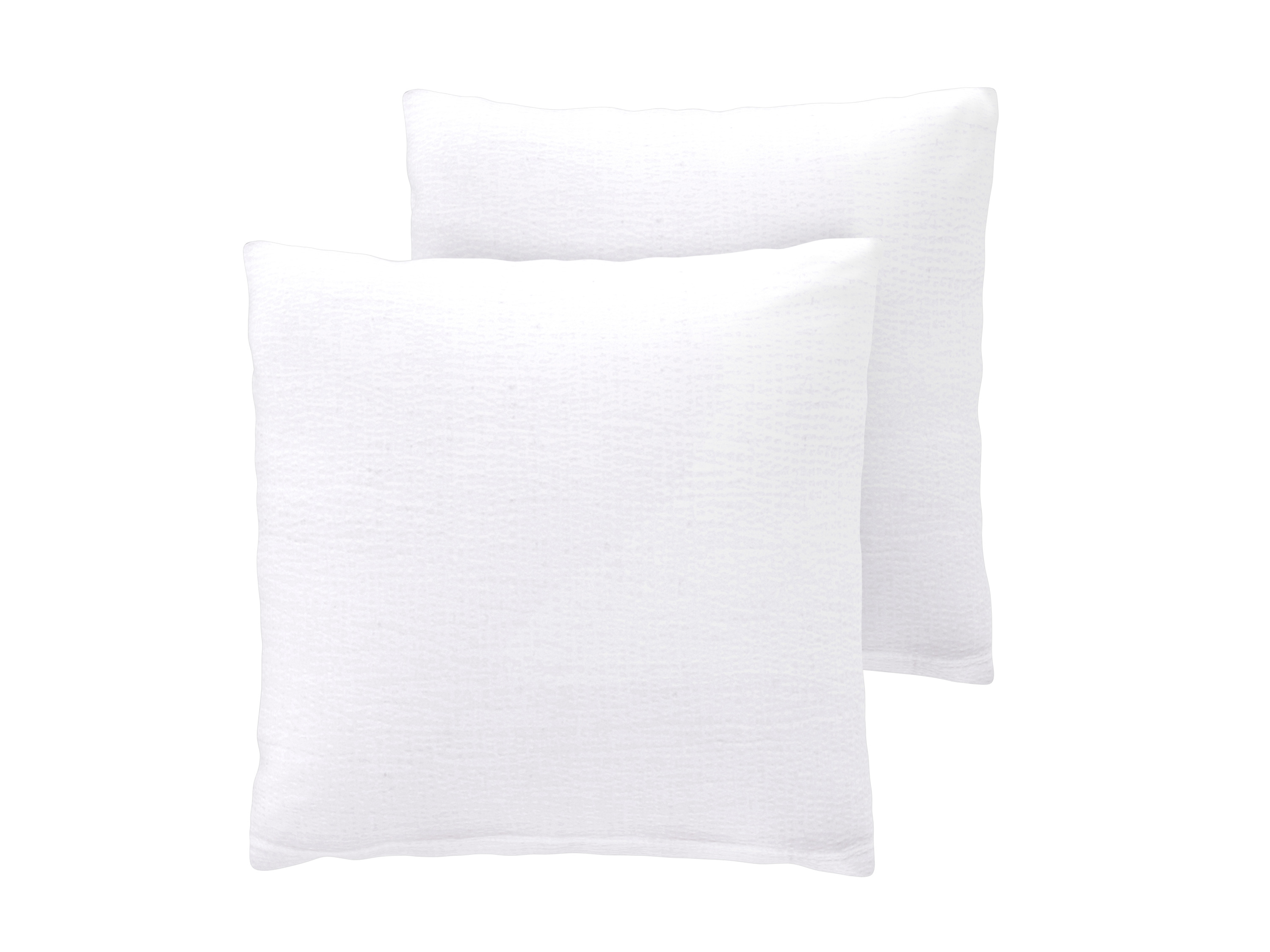 LIVARNO Set van 2 seersucker kussenslopen 50 x 60 cm (wit)