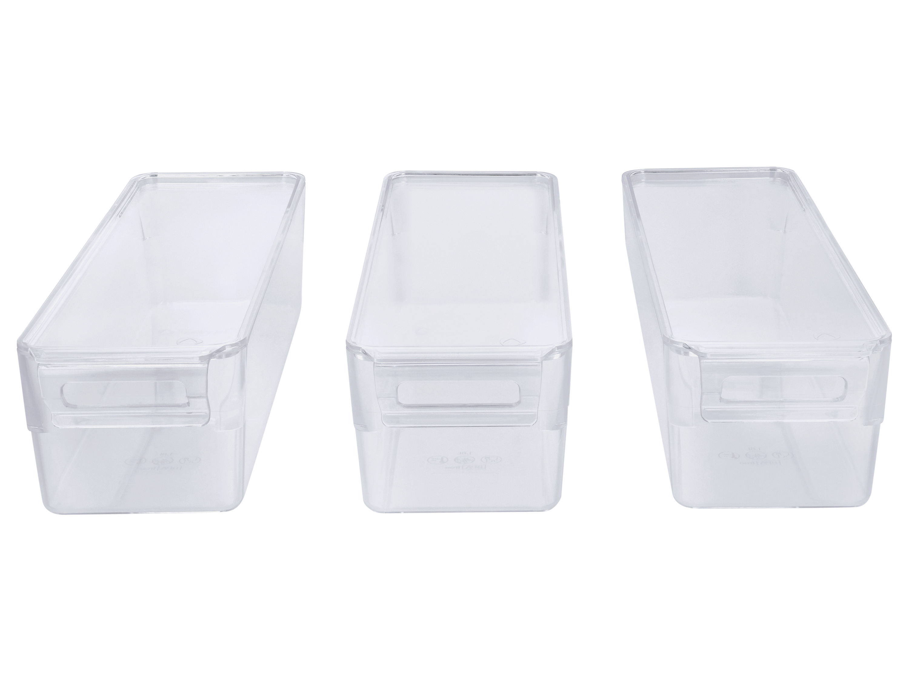 SILVERCREST Koelkastorganizers met deksel - 3 bakjes - 1,8 L