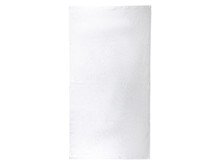 Een witte badhanddoek.