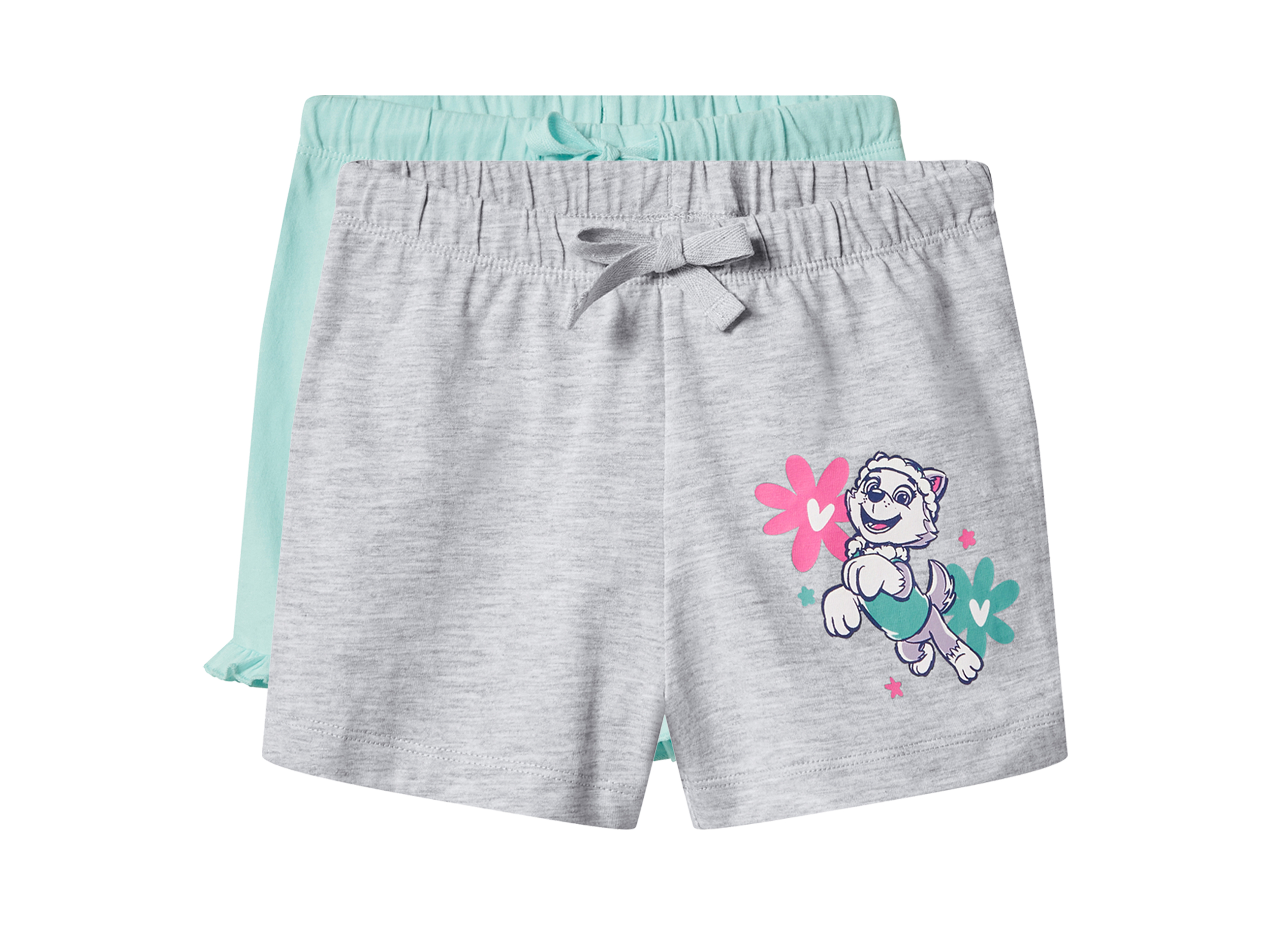 Set van 2 kinder shorts Paw Patrol (mint/lichtgrijs, 98/104)