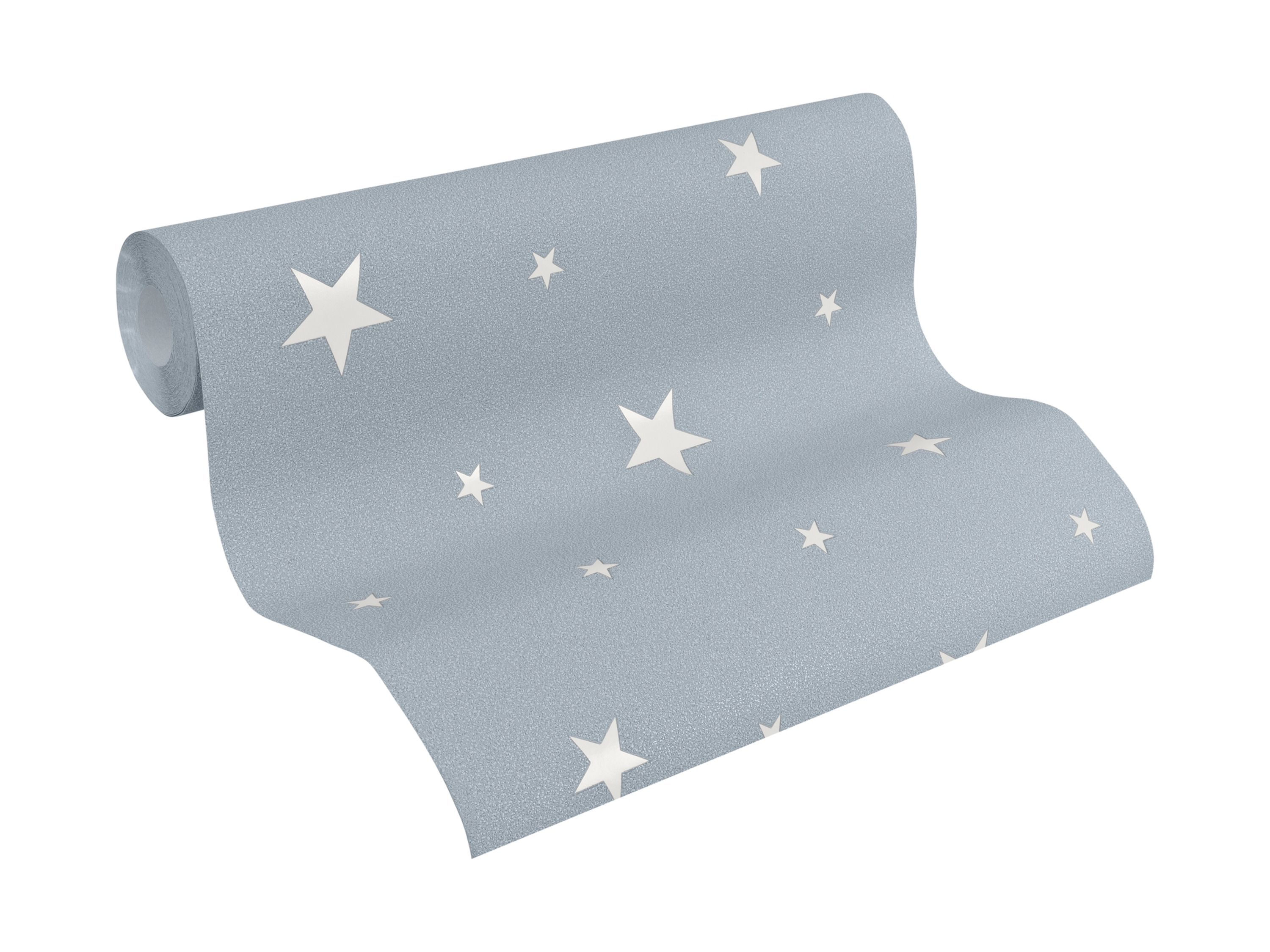 AS CRÉATION Vliesbehang 10,05 m x 53 cm (Blauw met wit, 10,05 x 0,53 m)