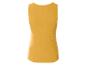 Een geel, geribbeld tanktopje
