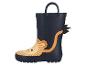 Donkerblauwe kinderregenlaarzen met leeuwenontwerp