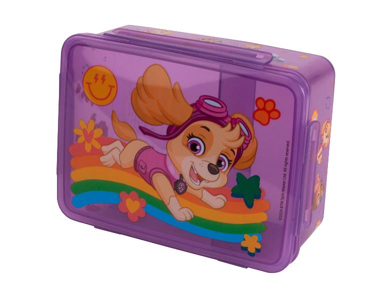 Paw Patrol lunchbox, paars met regenboog.