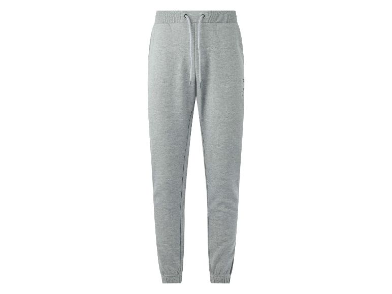 Grijze joggingbroek met trekkoord in de taille.