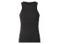 Zwart geribbeld mouwloos shirt met ronde hals