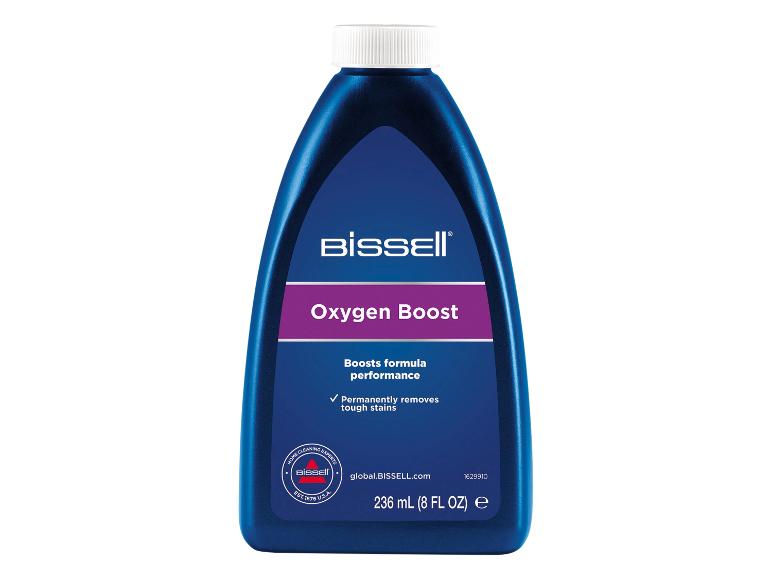 BISSELL Oxygen Boost fles om reinigingsformule te verbeteren en hardnekkige vlekken te verwijderen.