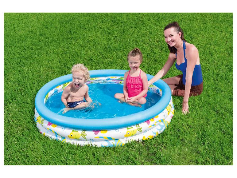 Opblaasbaar kinderzwembad met vissenprint, waterpret.