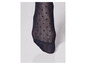 Zwarte panty met stippen.