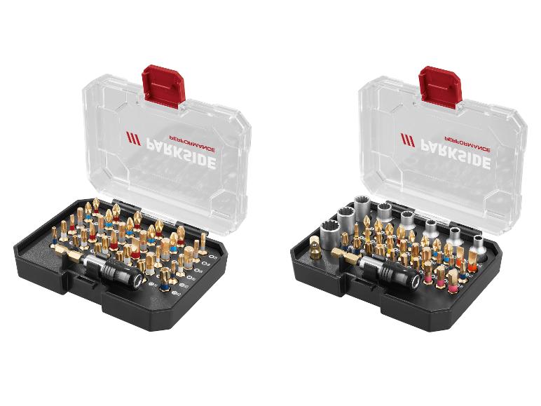 Twee Parkside sets: één met bits en één met bits en dopjes.