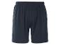 Donkerblauwe jersey shorts.