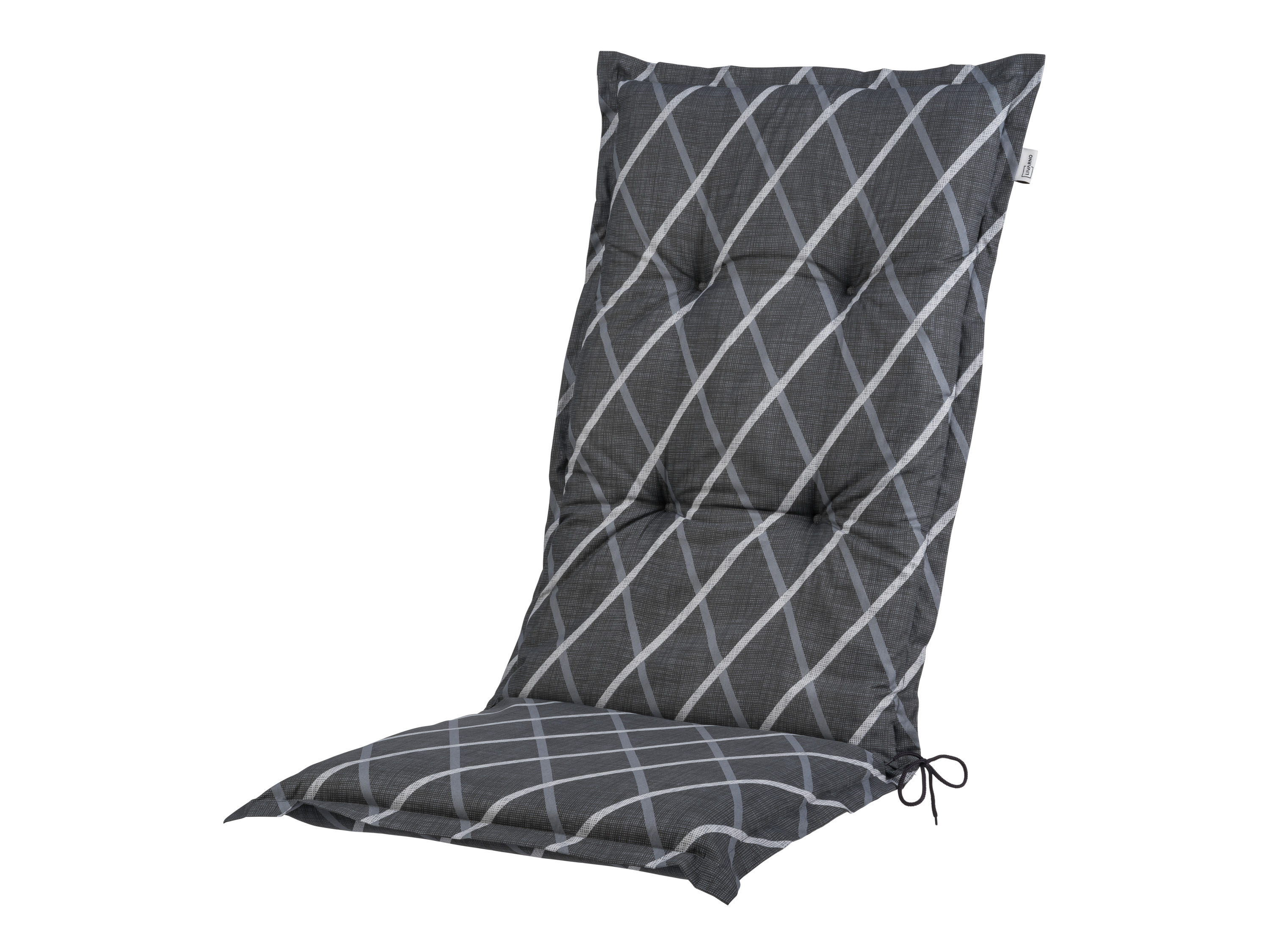 LIVARNO Tuinstoelkussen hoge rug Valencia/Miami 120 x 50 cm (Antraciet/gestreept)