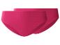 Twee roze damesonderbroeken met geribbelde stof
