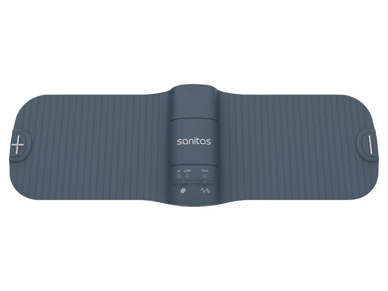 Grijze elektrische spierstimulator met HI, LOW en TENS bediening.
