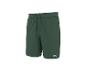Donkergroene sportshorts met witte bies en trekkoord in de taille.