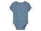 Baby romper, blauw, van mousseline katoen.
