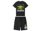Zwarte pyjamaset met T-shirt en korte broek met Grogu-print.