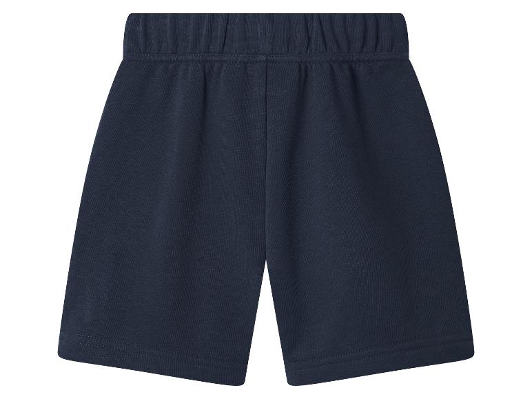 Donkerblauwe kinderbroek met elastische tailleband.