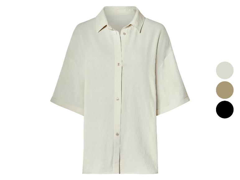 Beige overhemd met korte mouwen, verkrijgbaar in verschillende kleuren.