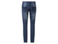Donkerblauwe skinny jeans met achterzakken.