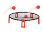 Een ronde Playtive net met drie rode ballen.