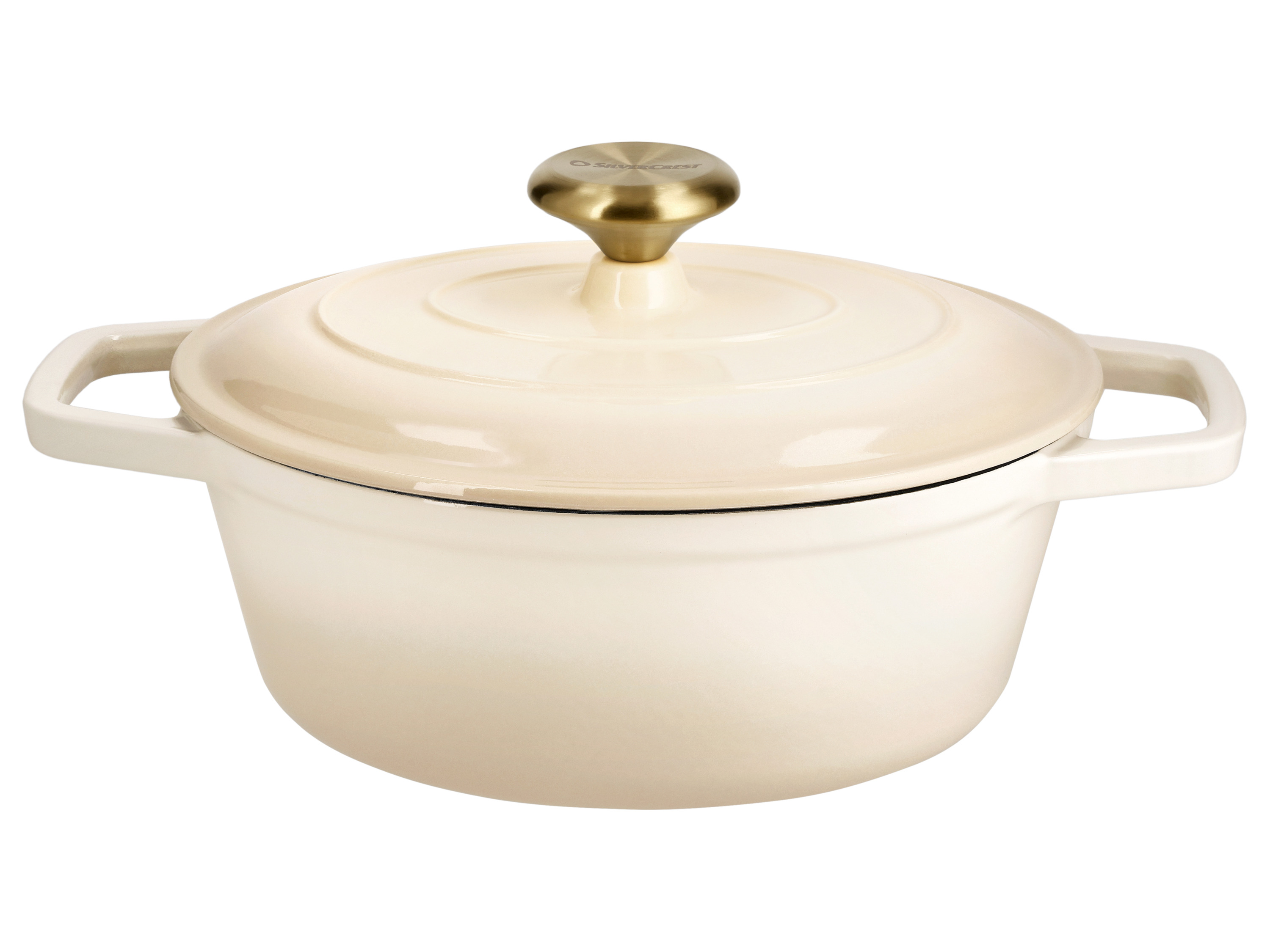 SILVERCREST Gietijzeren braadpan, Ø24 cm (Crème)