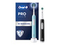Twee Oral-B Pro Series 1 elektrische tandenborstels.