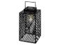 Zwarte solar LED-lamp met rasterpatroon